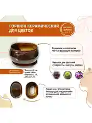 Коричневый горшок с подставкой Tango