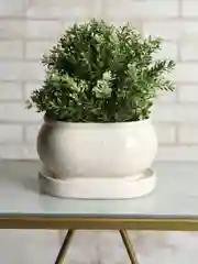 Белый горшок с подставкой Tango