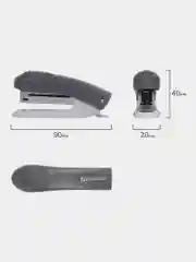 Степлер канцелярский, скобы №10 Brauberg "Original", с антистеплером, до 12 листов, серый