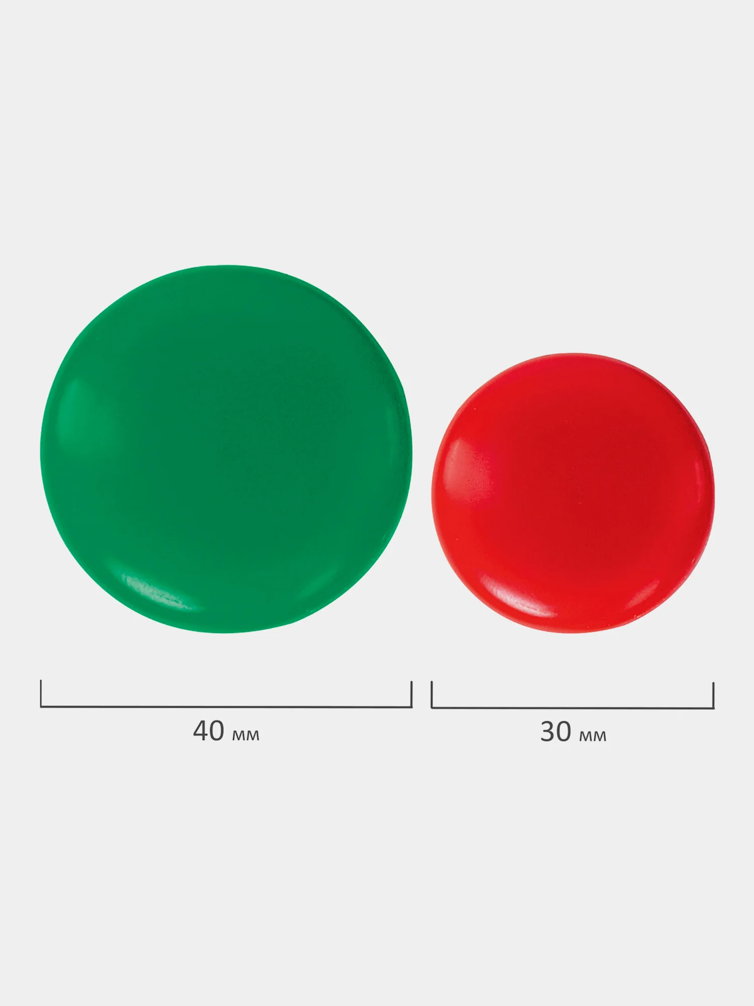 Магниты для магнитной доски BRAUBERG STANDARD, 30 мм - 6 штук, 40 мм - 4 штуки, 237471