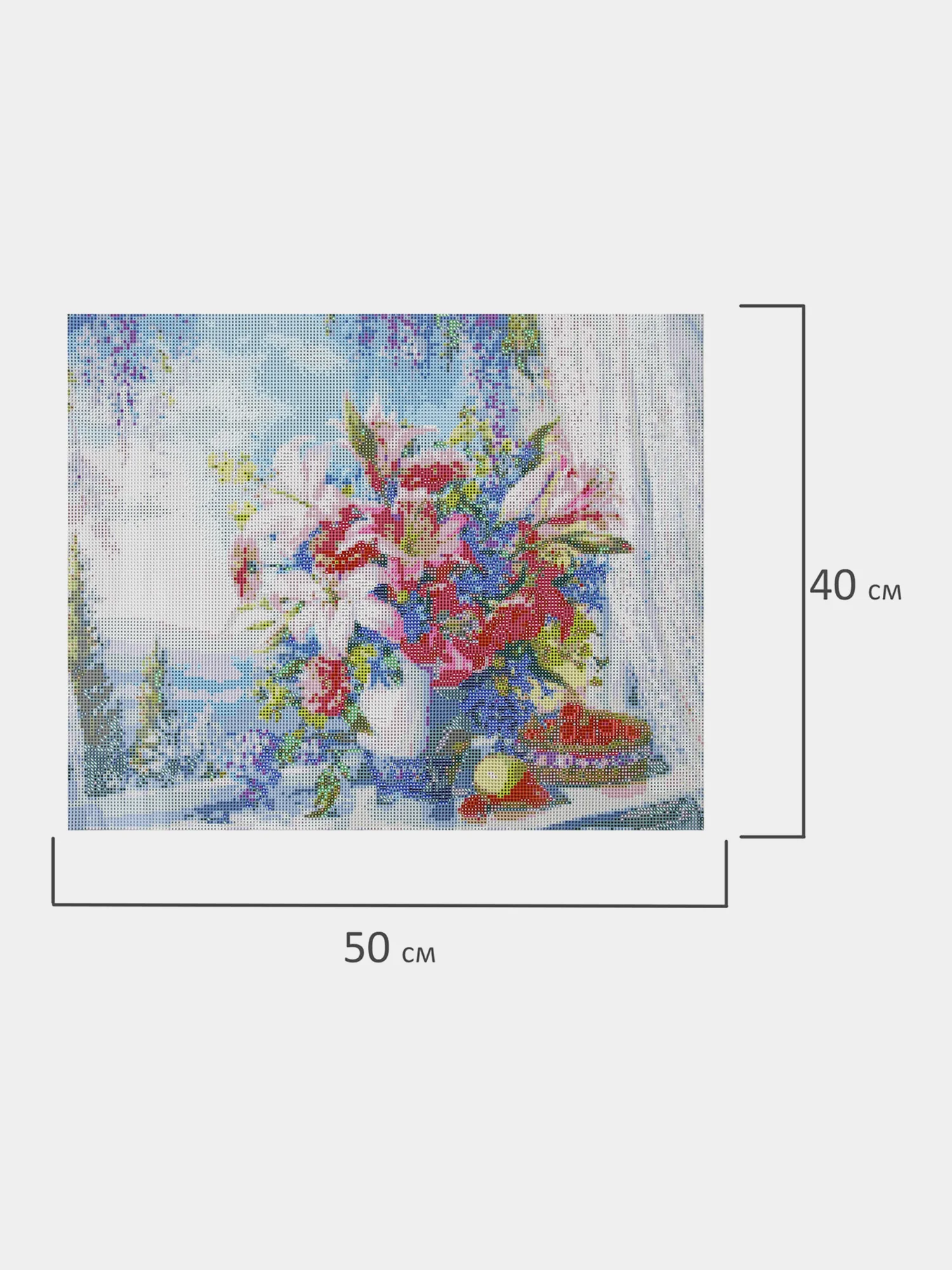 Алмазная мозаика Остров Сокровищ Цветы, 663866, без подрамника 40x50 см, картина стразами