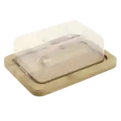 Блюдо с крышкой бамбук (20*15*1,5+ крышка 17*12*6см) №1
