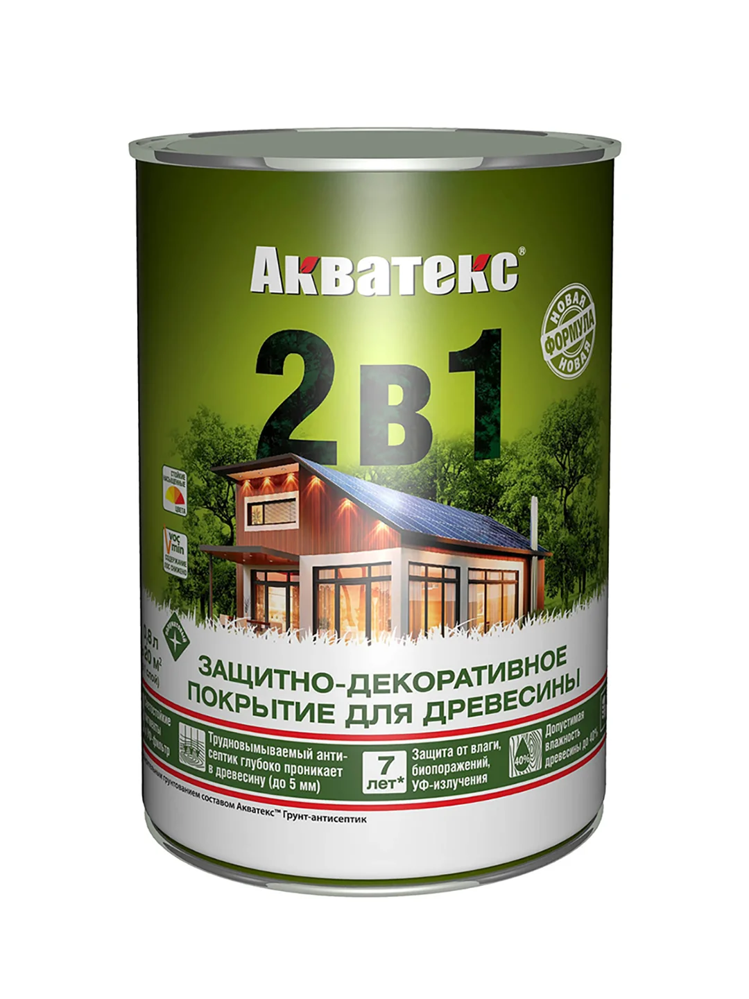Антисептик для дерева Акватекс Сканди, кроющий, полуматовый, 0,75 л, имбирь