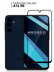 Стекло для Samsung Galaxy A16 защитное ROSCO прозрачное с олеофобным покрытием, рамкой