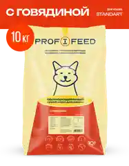 Корм сухой Profifeed для кошек, с говядиной, 10 кг