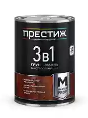 Грунт-эмаль по ржавчине Престиж 3 в 1, полуглянцевая, 0,9 кг, коричневая