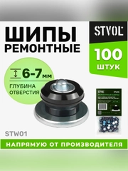 Шипы ремонтные 6-7 мм, 100 шт. в пакете с навершием