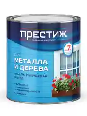 Эмаль ПФ-115 для металла и дерева Престиж, алкидная, глянцевая, 0,4 кг, белая
