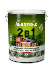 Защитно-декоративное покрытие для дерева Акватекс 2 в 1, полуматовое, 0,8 л, бесцветное