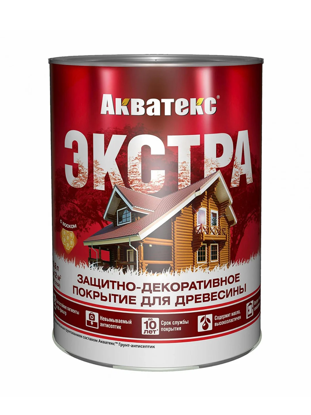 Защитно-декоративное покрытие для дерева Акватекс 2 в 1, полуматовое, 2,7 л, венге