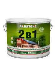 Защитно-декоративное покрытие для дерева Акватекс 2 в 1, полуматовое, 2,7 л, бесцветное