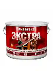 Защитно-декоративное покрытие для дерева Акватекс 2 в 1, полуматовое, 9 л, тик
