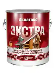 Защитно-декоративное покрытие для дерева Акватекс 2 в 1, полуматовое, 9 л, бесцветное