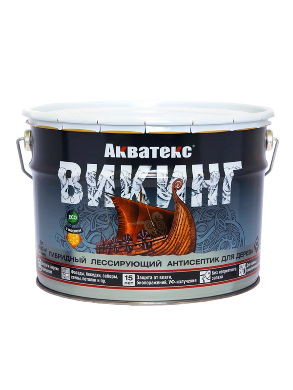 Антисептик для дерева Акватекс Викинг 65079, лессирующий, полуматовый, 0,75 л, палисандр