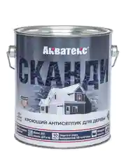 Антисептик для дерева Акватекс Сканди 65114, кроющий, полуматовый, 2,5 л, топленое молоко