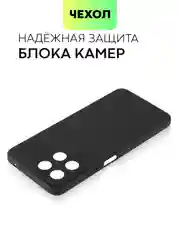 Черный чехол для Honor Play 9T силиконовый BROSCORP матовый/ прозрачный тонкий с защитой камер