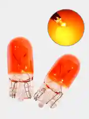 Лампа W5W WY5W T10 галогеновая оранжевая для поворотников габариты огни W2.1x9.5d