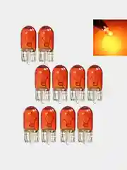 Лампа W5W WY5W T10 галогеновая оранжевая для поворотников габариты огни W2.1x9.5d