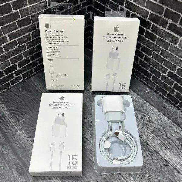 Блок с кабелем, 35 W, комплект, для IPhone, зарядное устройство TYPE-C-TYPE-C