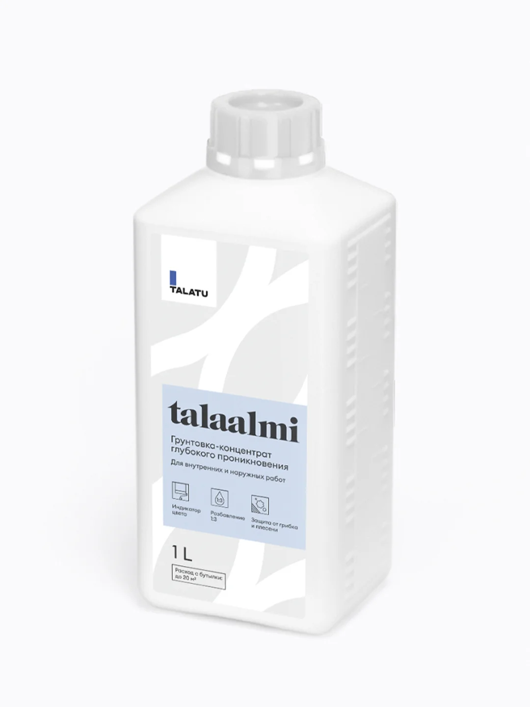Грунтовка глубокого проникновения концентрат 1:3 Talatu Talaalmi, 1 л