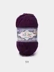 Тёмно-бордовый пряжа плюшевая Alize Velluto, 100% микрополиэстер, 100 г, 68 м