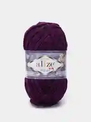 Тёмно-бордовый пряжа плюшевая Alize Velluto, 100% микрополиэстер, 100 г, 68 м