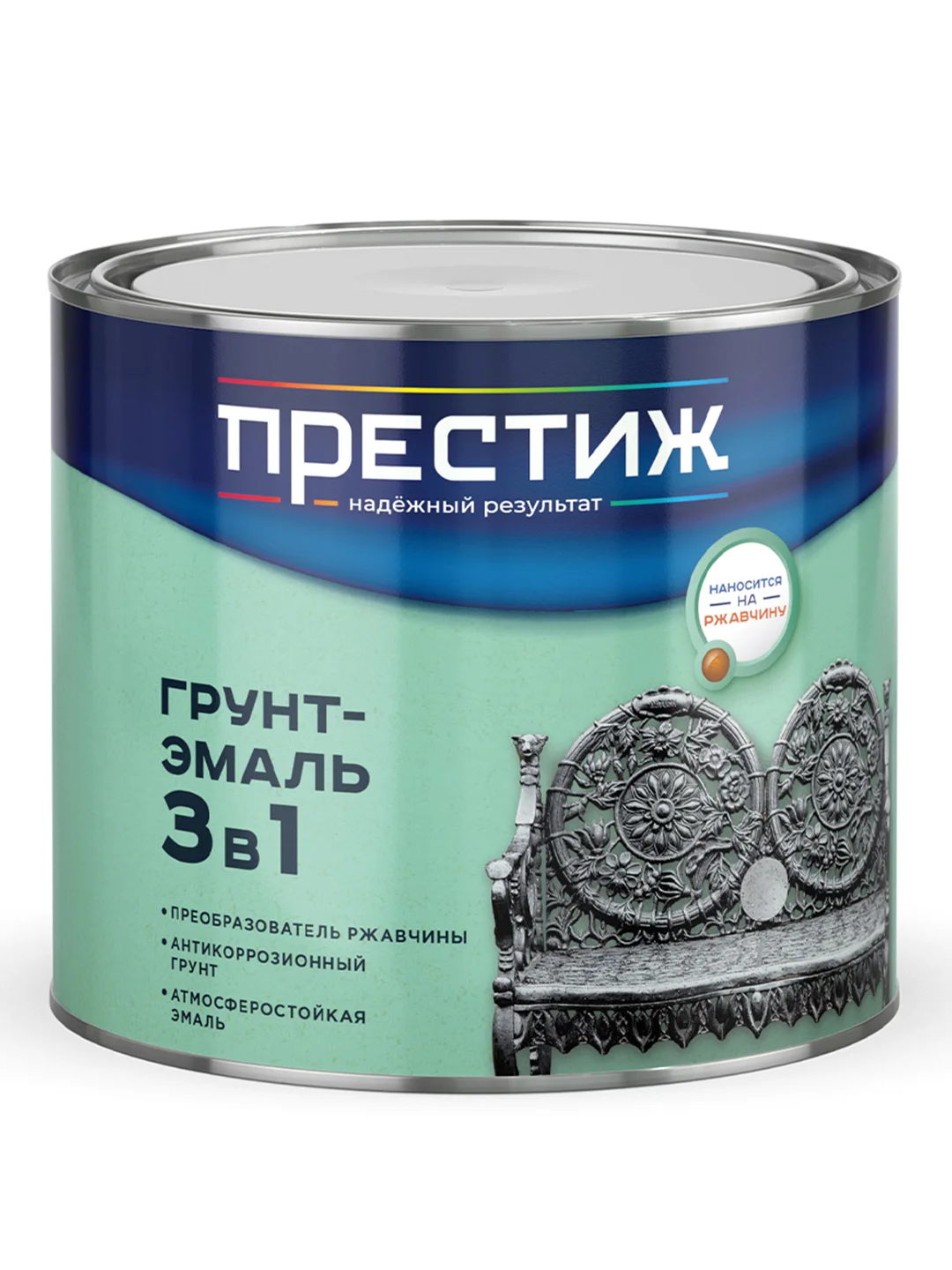 Грунт ГФ-021 антикоррозионный по металлу Престиж, матовый, 6 кг, серый