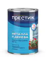 Эмаль быстросохнущая для дерева и металла Престиж, акриловая, матовая, 0,9 кг, белая