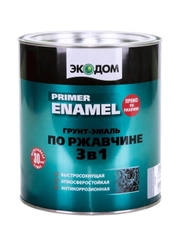 Грунт-эмаль по ржавчине Экодом 3 в 1, полуматовая, 2,2 кг, коричневая