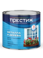 Эмаль быстросохнущая для дерева и металла Престиж, акриловая,0,9 кг, желтая