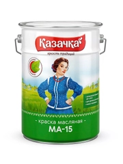Краска масляная МА-15 Казачка, глянцевая, 6 кг, зеленая