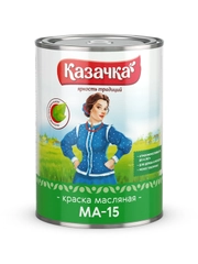 Краска масляная МА-15 Казачка, глянцевая, 0,9 кг, зеленая