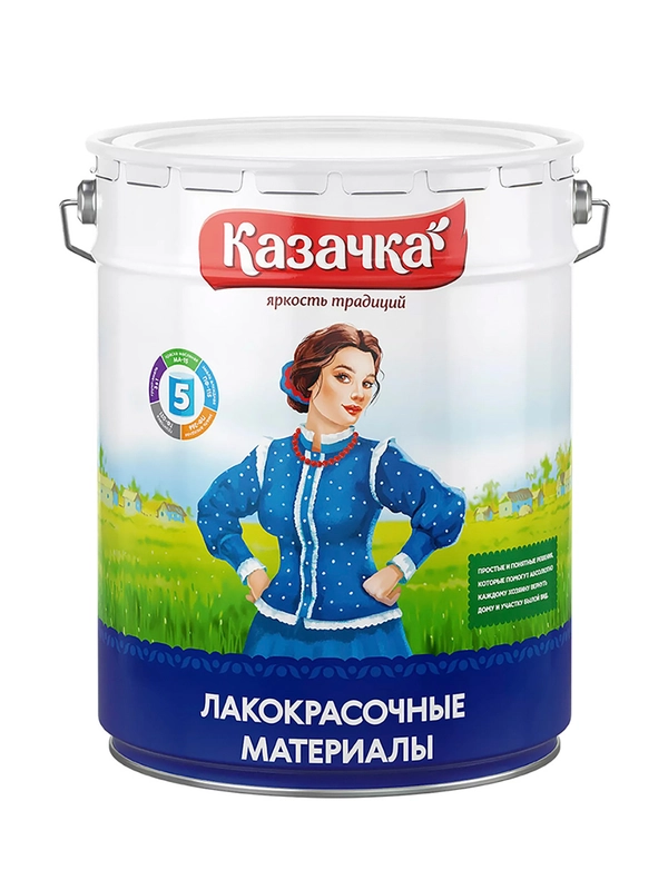Краска масляная МА-15 Казачка, глянцевая, 20 кг, зеленая