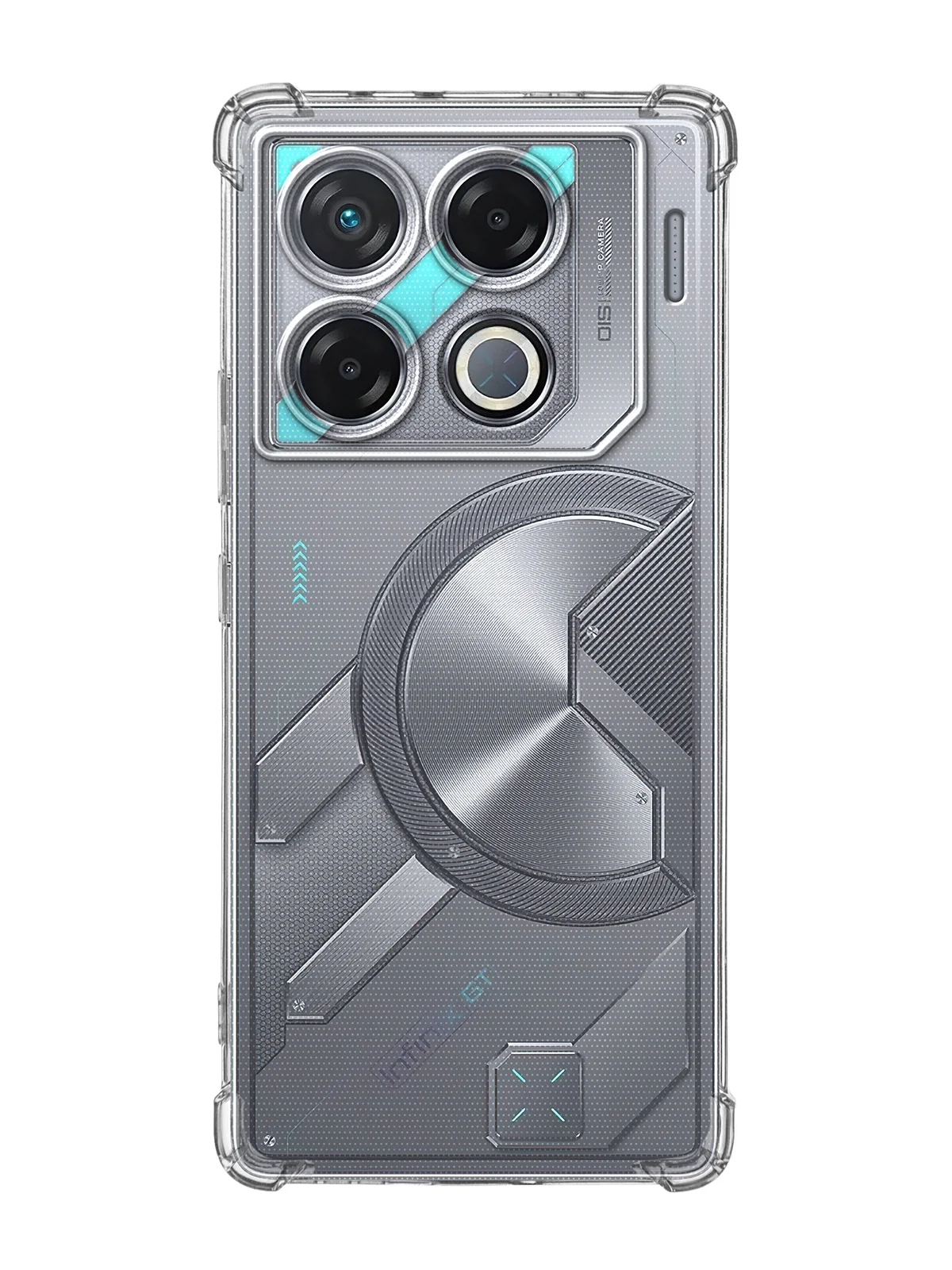 Прозрачный чехол для Infinix GT 20 Pro противоударный BROSCORP с защитой камер и усиленными углами