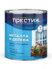 Эмаль ПФ-115 для металла и дерева Престиж, алкидная, глянцевая, 0,9 кг, белая