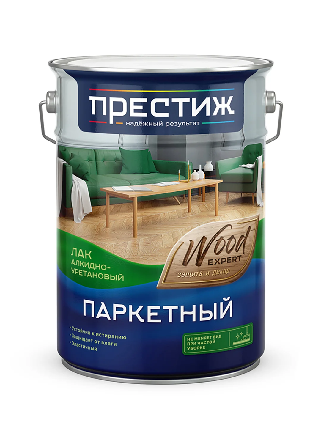 Аэрозольная алкидная краска Престиж, высокоглянцевая, 425 мл, светло-зеленая