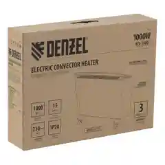 Конвектор электрический XCE-1000, 230 В, 1000 Вт, белый, Х-элемент, DENZEL, 98130