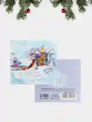 Ледяной открытка  Новогодняя, поздравительная "С Новым годом", мини открытка