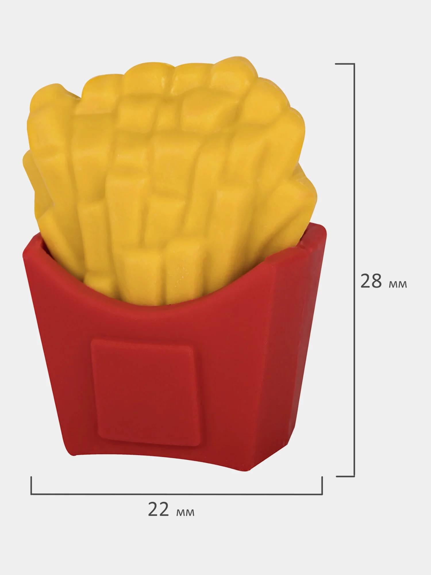 Ластик школьный фигурный Brauberg Kids, 272670, набор 6 шт, стирательная резинка Фастфуд