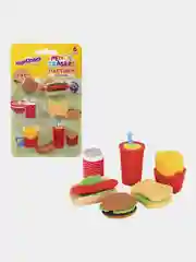 Ластик школьный фигурный Brauberg Kids, 272670, набор 6 шт, стирательная резинка Фастфуд