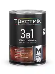 Грунт-эмаль алкидная аэрозольная по ржавчине Престиж 3 в 1, 425 мл, черная