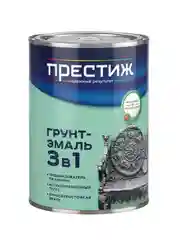 Грунт-эмаль по ржавчине Престиж 3 в 1, полуглянцевая, 0,9 кг, зеленая