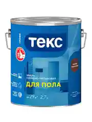 Эмаль для пола Текс Профи, алкидно-уретановая, глянцевая, 2,7 л, красно-коричневая
