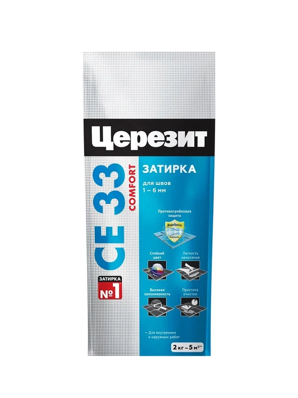 Затирка Церезит (Ceresit) CE 33 Comfort №31, роса, 2 кг