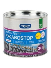 Грунт-эмаль по ржавчине Текс Профи РжавоStop, глянцевая, 2 кг, желтая
