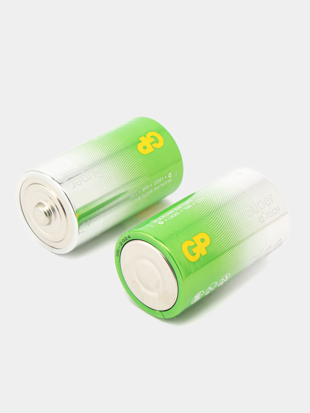 Батарейки GP Super G-Tech LR20 (D) 2 шт, алкалиновые, для газовой колонки