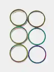 Проставочные кольца руля велосипеда B&M(Oil Slick), стандарт 1-1/8х2 мм,алюминиевые,6 штук