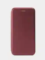 Бордовый чехол-книжка для Samsung Galaxy A22 4G, M32 с визитницей / отделом для карточки