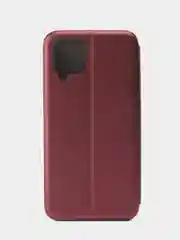Бордовый чехол-книжка для Samsung Galaxy A22 4G, M32 с визитницей / отделом для карточки