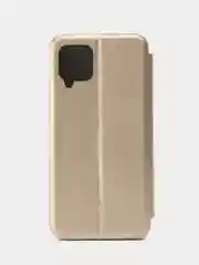 Золотой чехол-книжка для Samsung Galaxy A22 4G, M32 с визитницей / отделом для карточки